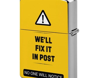 Filmmaker We&#39;ll fix it in post Lighter Box with Dual-sided Printing film maker gift film set gift idea production crew onset humor