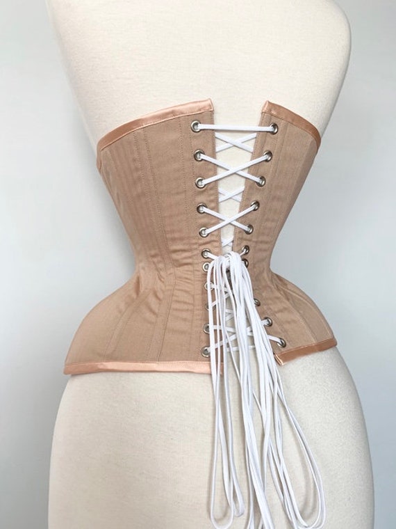 22 Nude English Coutil Tightlacing Waist Training Daily Wear Corset Closed  Front Shapewear Morgana Femme Couture -  Canada