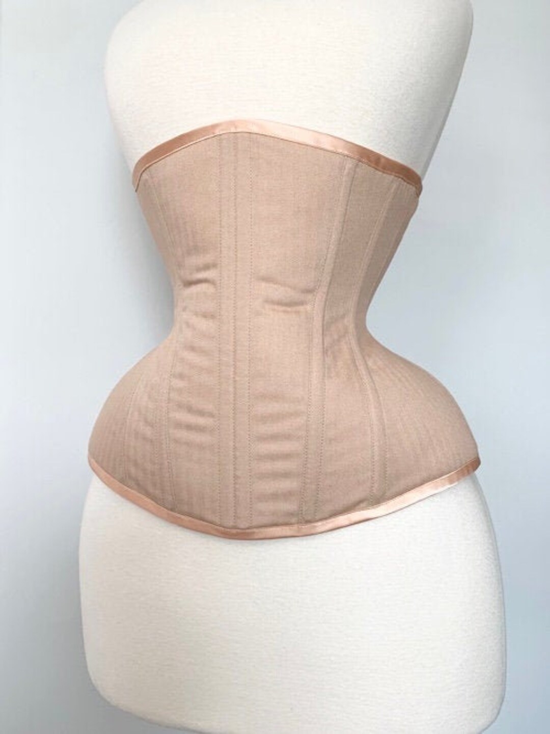 22 Nude English Coutil Tightlacing Waist Training Daily Wear Corset Closed  Front Shapewear Morgana Femme Couture -  UK