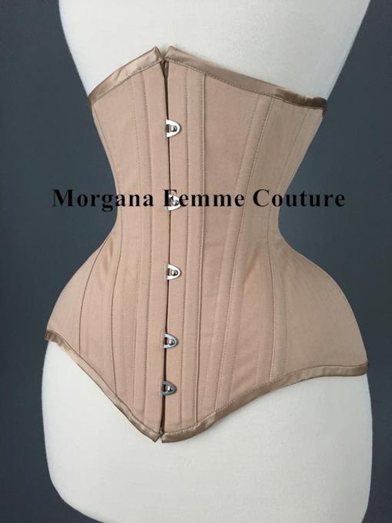 Custom Nude English coutil conical rib waist training corset -MF1373