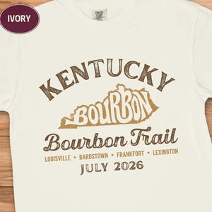 Kentucky Bourbon Trail Shirt, Custom Road Trip Souvenir Group Tee Ivory