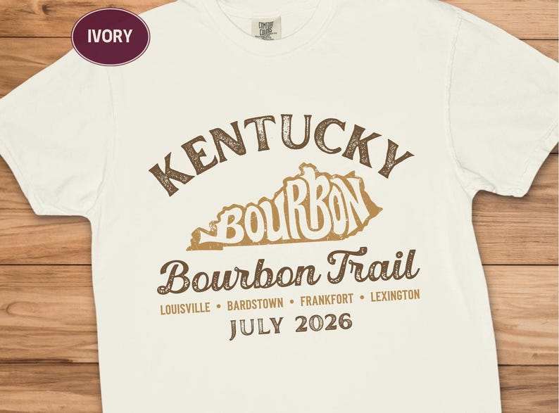 Kentucky Bourbon Trail Shirt, Custom Road Trip Souvenir Group Tee Ivory