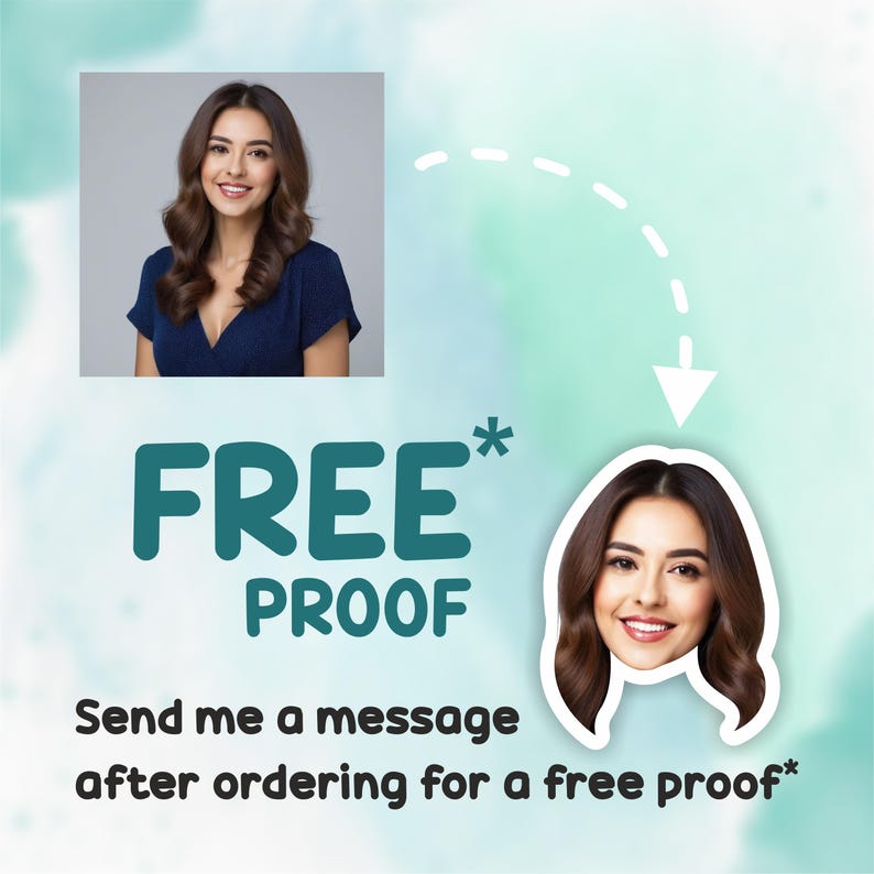 Personal Photo Sticker Custom Face Stickers Personalized Face Stickers Custom Photo Sticker ...