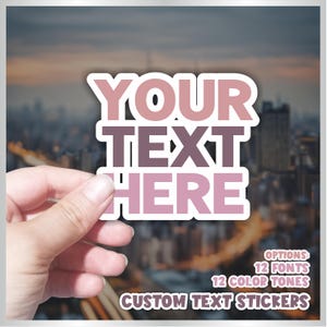 Custom Text Sticker | Water bottle Stickers| Sticker Pack | Personalized Sticker | Personalized Text Stickers – Custom Laptop Sticker