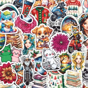 30 zufällige Sticker - Einzigartige & Lustige Aufkleber für Laptops, Wasserflaschen, Notebooks - Gemischte Aufkleber - Ästhetische Aufkleber