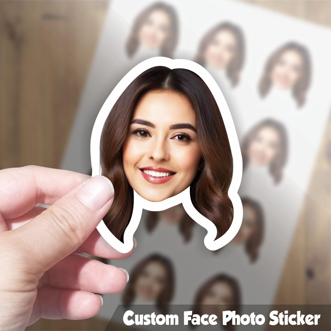Personal Photo Sticker Custom Face Stickers Personalized Face Stickers Custom Photo Sticker ...