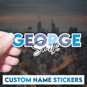 Custom Name Sticker | Personalized Name Stickers | Customizable Name Label | Water bottle Stickers | Laptop Stickers | Name Stickers