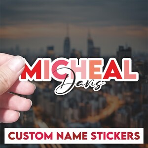 Personalized Name Sticker | Custom Name Sticker | Vinyl Name Sticker | Water Bottle Stickers | Laptop Stickers | Custom Stickers for Bottles