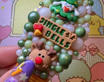 Kawaii Charm Motel Keychain: Holiday Cinnamoroll Jingle Bells