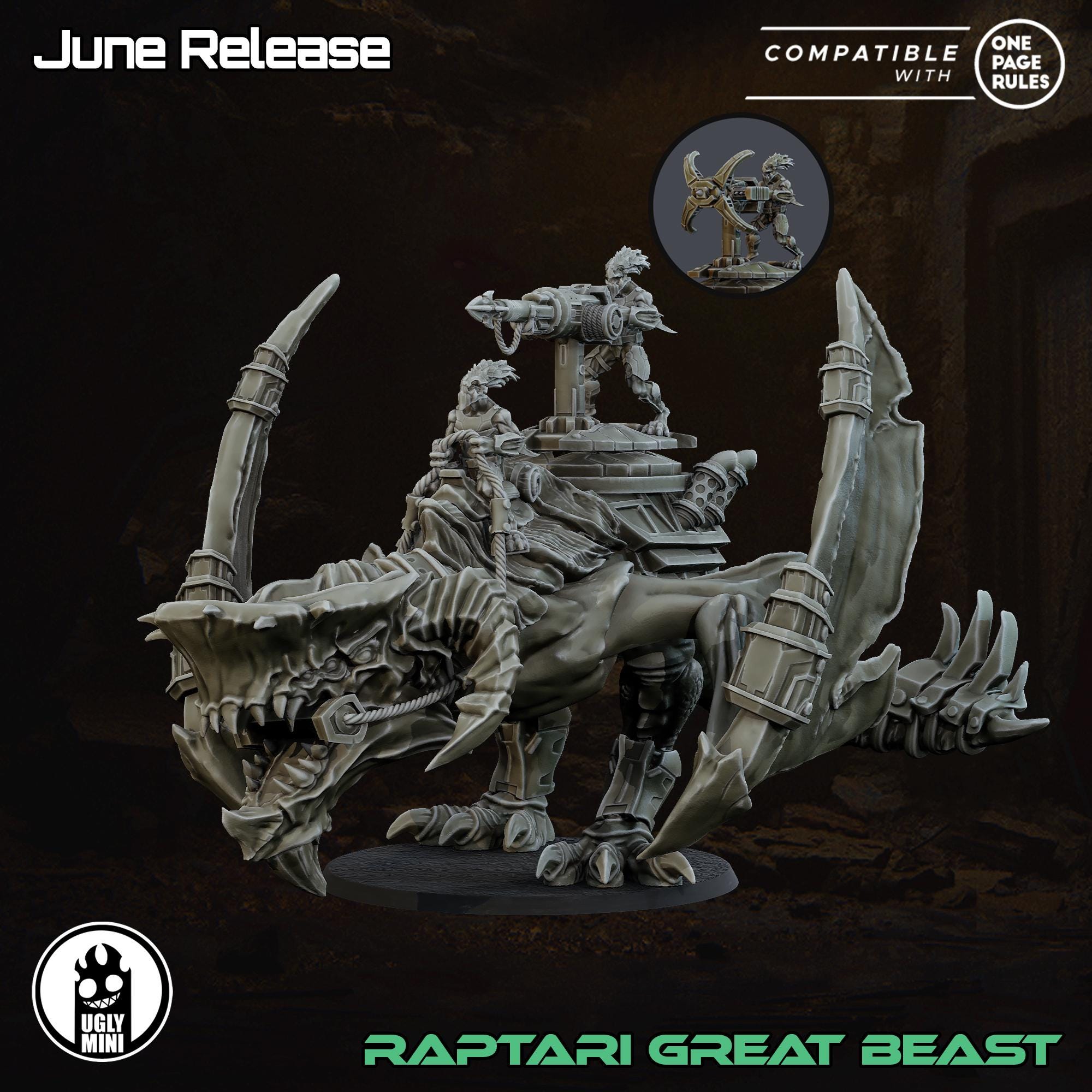 Raptari Rider Raptari Army Builer (UGLY Minis) OPR Compatible - Etsy
