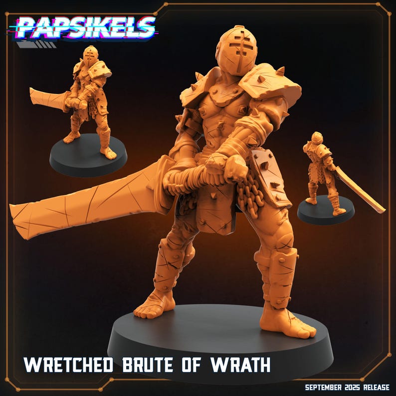Dieselpunk Demon Lords Warband (Papsikel Miniatures) Wretched (sword)