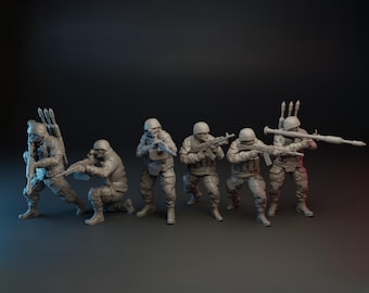 Russian Army Fireteam (TurnBase Miniatures) 28mm/32mm/54mm/75mm