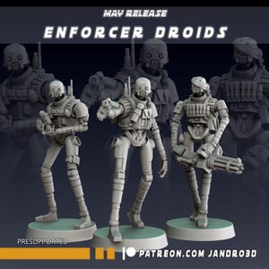Star Wars Legion Compatible Enforer Droids (Jandro3D) 28mm/32mm/35mm (standard)/40mm/54mm/75mm