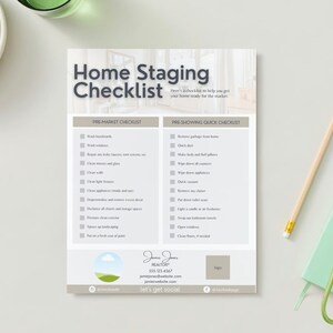 Home Staging Checklist - Etsy - Luxury Home Staging Checklist