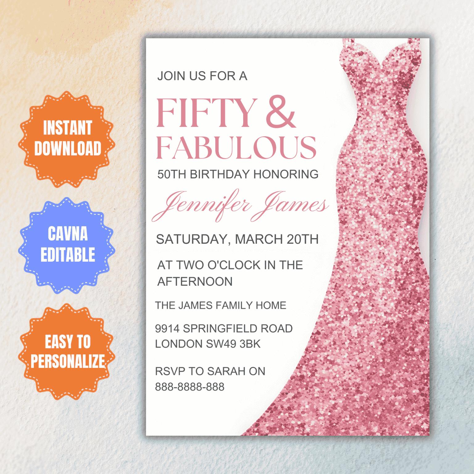 50th Birthday Dress - Etsy