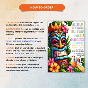 Plan your perfect Hawaiian celebration with our Editable Aloha Tropical Party Invitation! This vibrant, customizable digital download makes inviting friends a breeze. Edit your party details easily, then download instantly for printing at home or professionally. The lively tropical design captures the spirit of aloha, making your event stand out. Ideal for luaus, birthdays, or summer get-togethers, this digital invite combines convenience, fun, and style for a memorable party start!