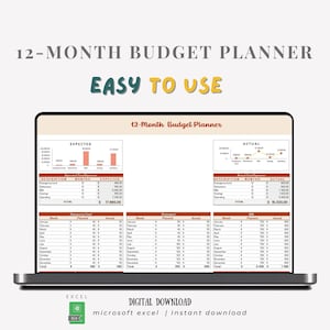 12 Month Budget Planner