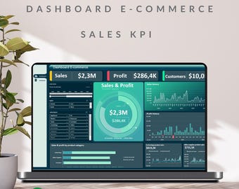 Eコマースダッシュボード：ビジネス分析ツール（デジタルダウンロード）