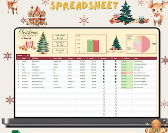 クリスマスギフトトラッカースプレッドシート