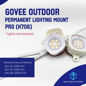 Govee PRO Permanent Outdoor Lights (H706) Mount Bracket Clips | HARDWARE INCLUDED | Optional Control/Psu Mount