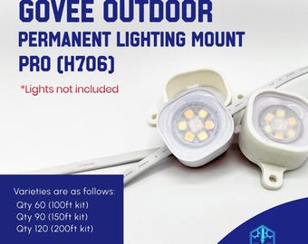Govee PRO Permanent Outdoor Lights (H706) Mount Bracket Clips | HARDWARE INCLUDED | Optional Control/Psu Mount