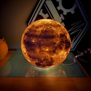 NASA-Inspired RGB Planet Lamps: 5-10&quot; Celestial Mood Lighting for Space Enthusiasts & Home Decor