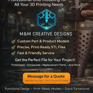 Custom CAD Modeling Service | 3D Model Design | STL File Creation | Product Development | 3D Printing Ready Files