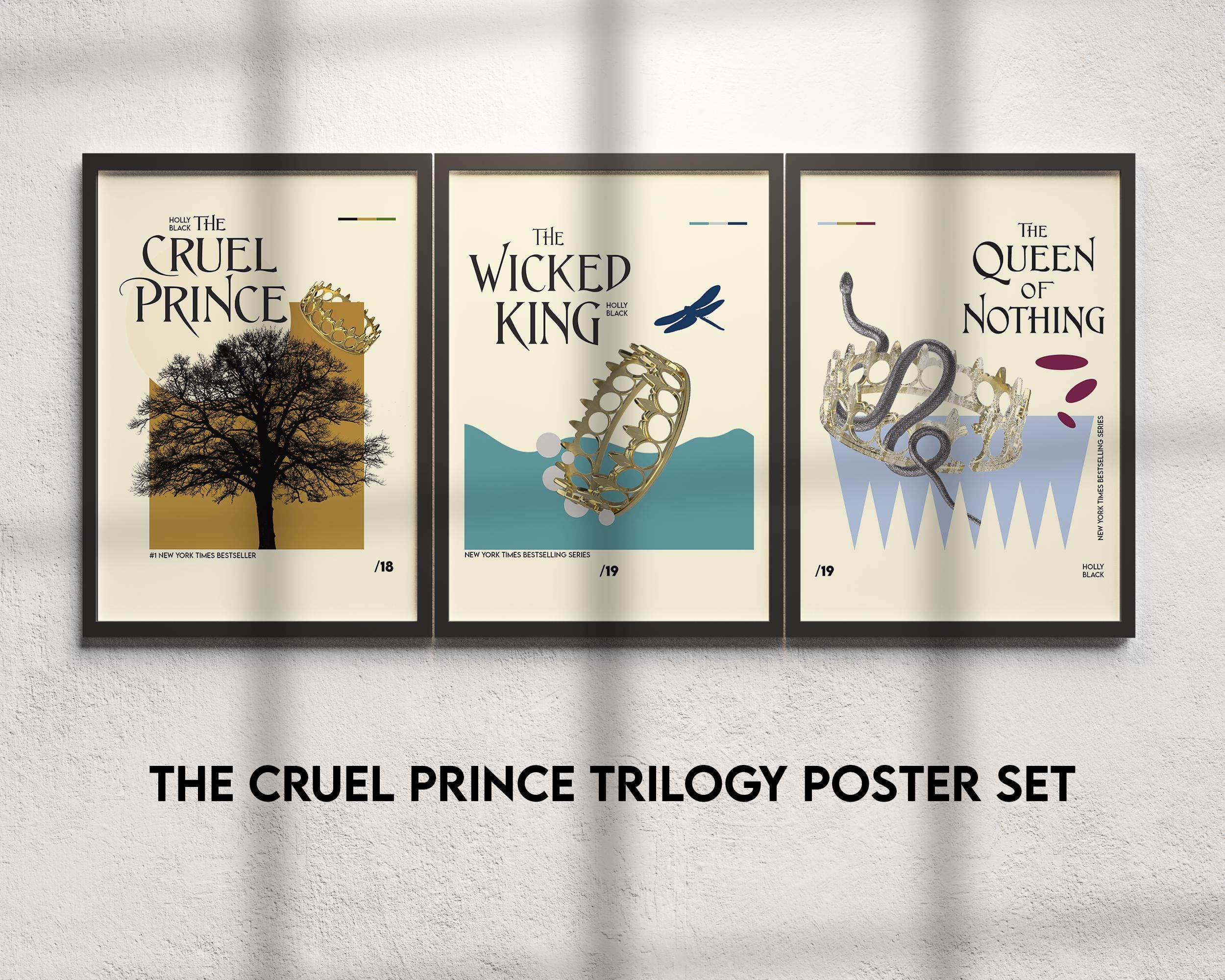 The Cruel Prince Trilogy Poster Set Custom Minimalistic Book 