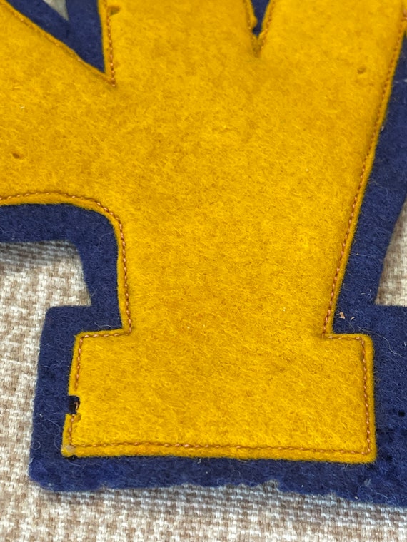 Vintage Varsity Letter W with Wings/Blue and Gold… - image 5