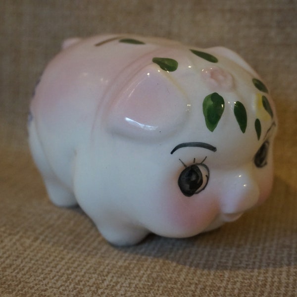 Vintage Little Pink Piggy Bank/Arizona Souvenir Piggy Bank/60's Kitschy Souvenir Piggy Bank/Pink Piggy Bank/Hand Painted Piggy Bank
