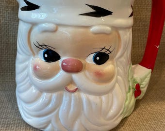 Vintage Santa Claus Josef Originals 6 inch Pitcher/Christmas Santa Pitcher/Christmas Decor/Serving Pitcher/Josef Original Santa/Christmas