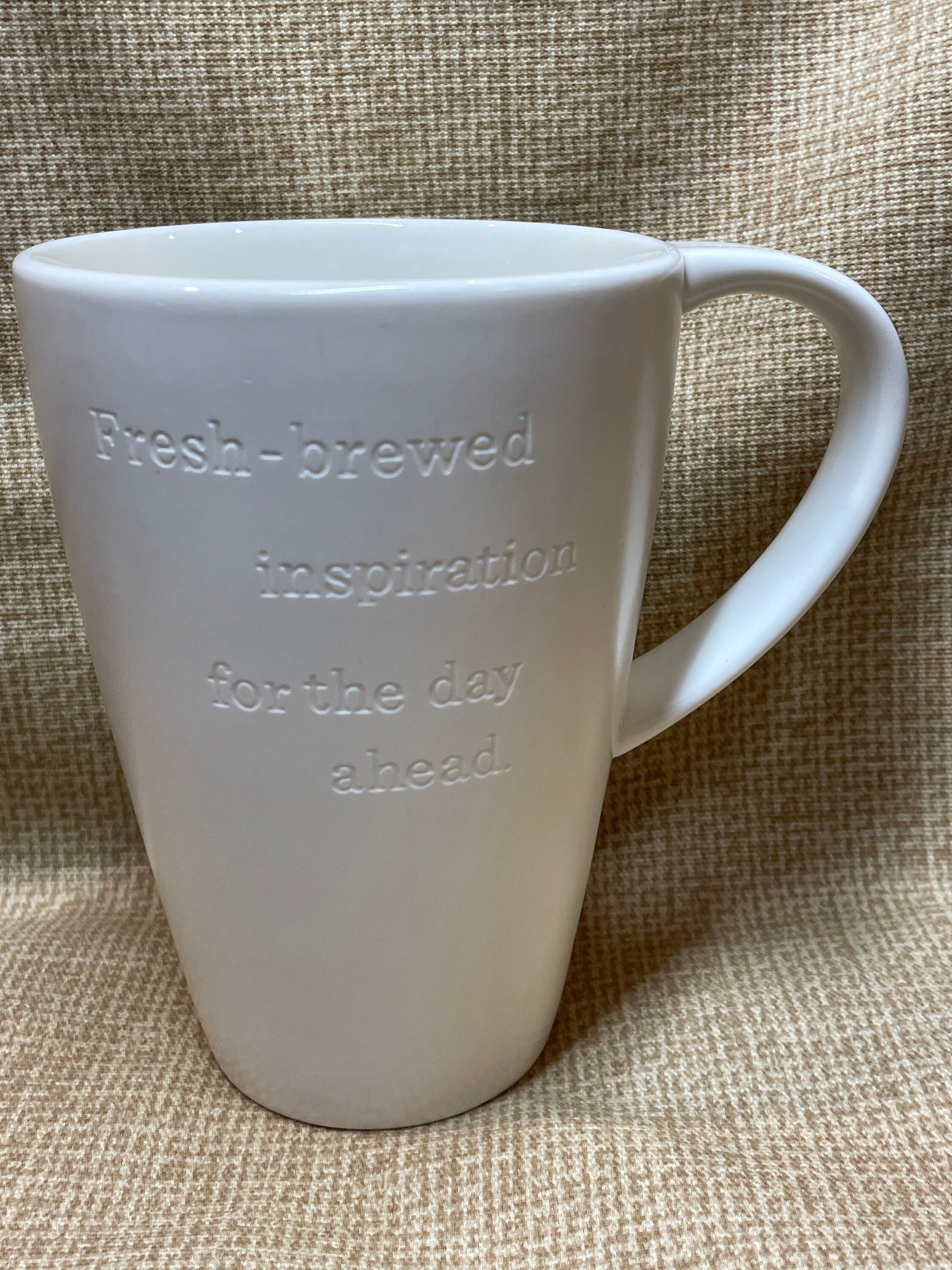 Starbucks tall slim coffee mug. Vintage. White. by Vintagetimelessdecor on