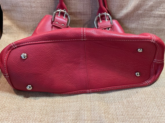 Vintage Tignanello 90's Soft Pebbled Red Leather … - image 5