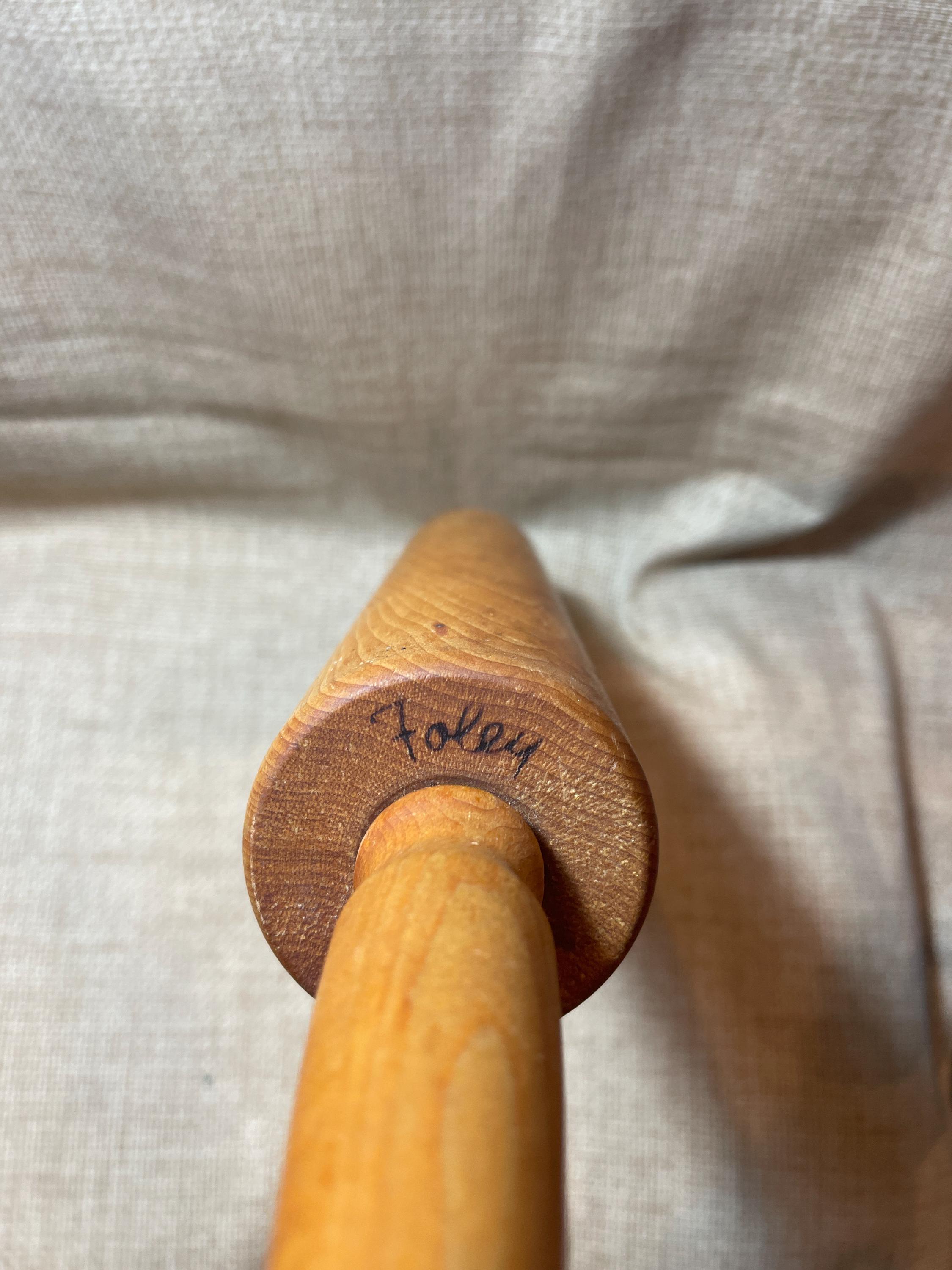 アンティーク　McDougalls 広告入り　ローリングピン　麺棒　陶器 ヴィンテージ フォーリー ウッド ローリングピン/フォーリー