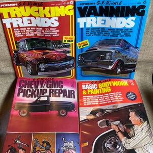 Vintage 70&#39;s Petersen&#39;s Books/Chevy GMC Pick Up Repair/70&#39;s Trucking Trends Book/70&#39;s Vanning Trends/Bodywork & Painting Book/70s Auto Truck