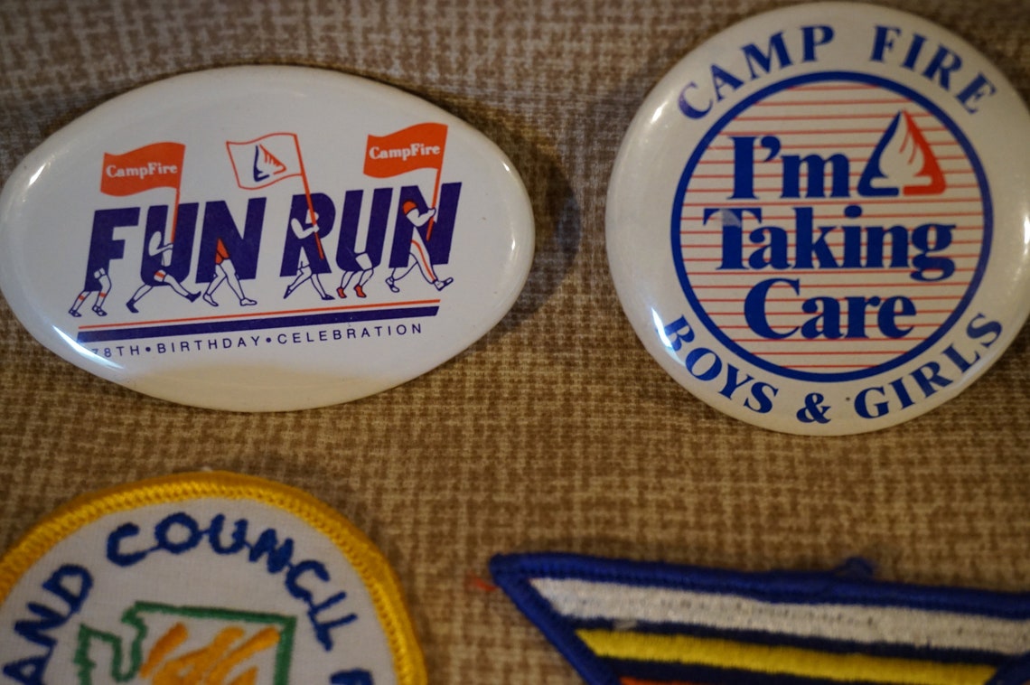 1980's Camp Fire Girls Badges and Buttons/ Vintage Camp Etsy