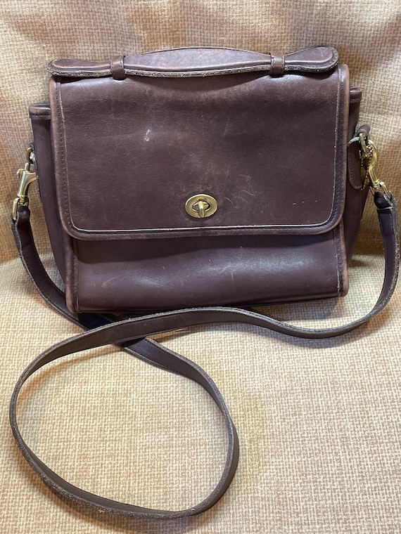 Vintage Coach Mahogany Court Bag 9870/Coach Handba