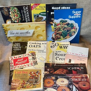 Conjunto de libros de cocina y folletos antiguos y variados/Libros de cocina/Proctor Gamble/Folletos de libros de cocina antiguos/Big Boy BBQ/Shortcut Cooking/Folleto de comida