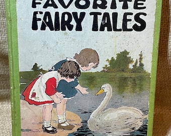 Vintage 1930's Favorite Fairy Tales Book/Hard back Fairy Tales Book/Gustave Dore Illustrated/Classic Fairy Tales Book/Children's Book/1930s