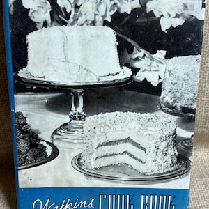Vintage 1938 Watkins Cookbook/J.R. Watkins Co./30&#39;s Kitchen Cookbook/Cooking with Spice and Extracts/How to Cook/Holiday Menus/Cooking Menus