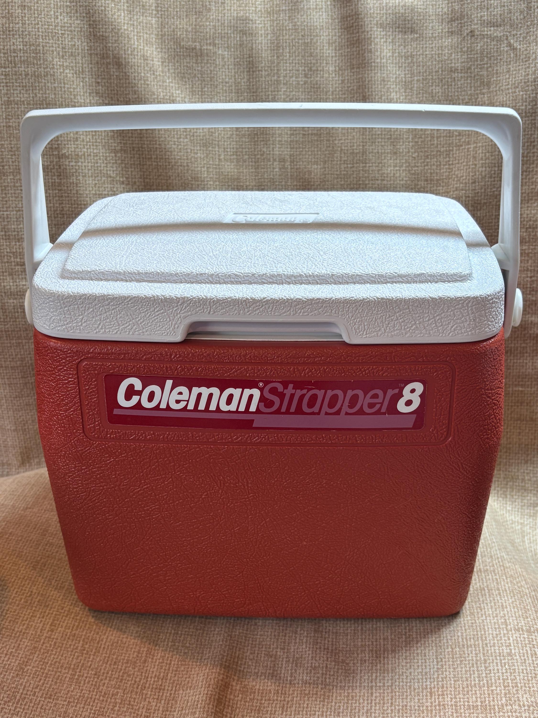 Vintage Coleman Strapper 8 Cooler/rust Colored Cooler