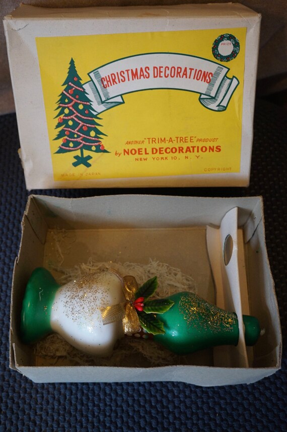 Vintage Christmas Candle Original Box Made In Japan Trim A Etsy