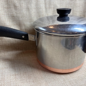 Casserole vintage des années 70 Revere Ware 4 pintes/Revere Ware/fond en cuivre Revere Ware 4 pintes 1801 Marmite/Made in USA/Casserole/Poêle/Poêle/Cuisine