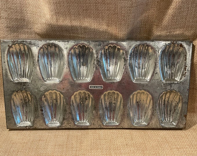 Vintage 12 Steel Madeleines Cookie Mold Baking Pan/made in Etsy
