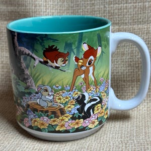 Vintage Rare Bambi Disney Coffee Mug/Bambi Animated Classics Mug/Disney Park Exclusive Bambi meets the Forest Friends Mug/Bambi and Mom Mug