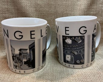 Vintage RARE Starbucks City Scene Series Vegas Coffee Mug/City Scene Los Angeles Mug/18oz Starbucks Coffee Mug/Barista Starbucks Seattle Mug