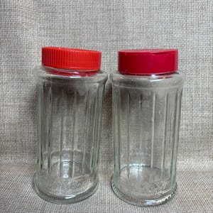 Vintage NutraSweet Glass Jar/NutraSweet Storage Jar/Sprinkle Lid Spoon Lid Flip Lid NutraSweet Glass Jar/Retro Diner Looking Glass Jar