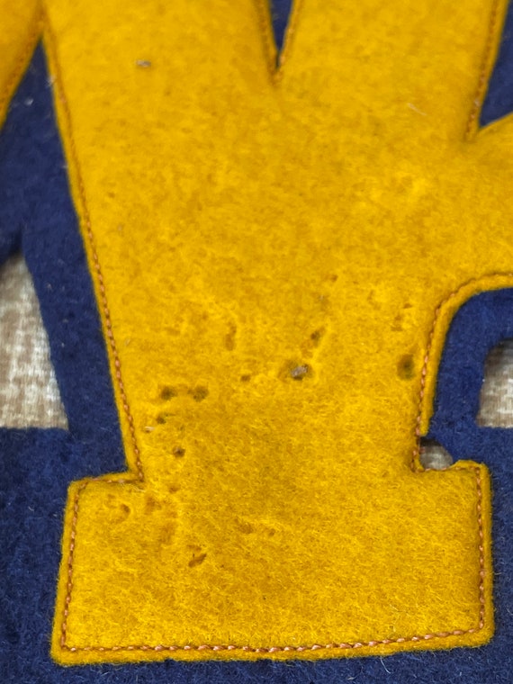 Vintage Varsity Letter W with Wings/Blue and Gold… - image 4