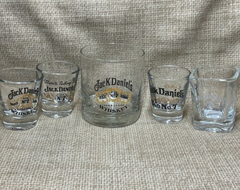 ヴィンテージ ジャックダニエル グラスとショットグラス 5個セット