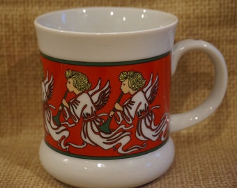 Vintage Takahashi Christmas Angel Mug/Angels Takahashi Mug/San Francisco/Christmas Mug/Horn Playing Angel Mug/Angel Mug